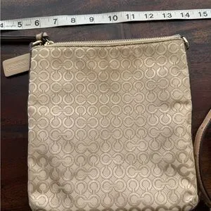 Coach Pattern Tan Coach | Bags | Coach Signature Pattern Tan Crossbody Bag | Poshmark